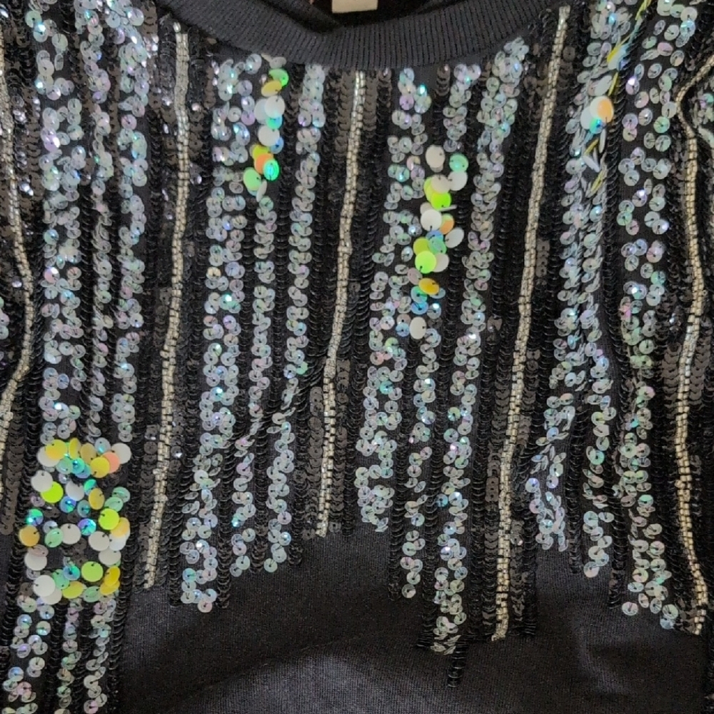Let Me Be Disco Sequin Sweatshirt